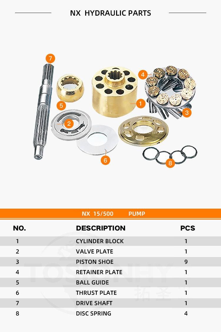 Nx15 Hydraulic Pump Spare Excavator Part with Kawasaki