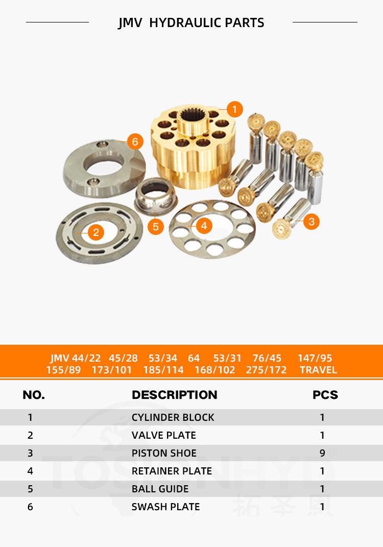 Jmv 44/22 45/28 53/34 64 53/31 76/45 147/95 155/89 173/101 185/114 168/102 275/172 Excavator Hydraulic Travel Motor Parts with Jeil Spare Repair Kit