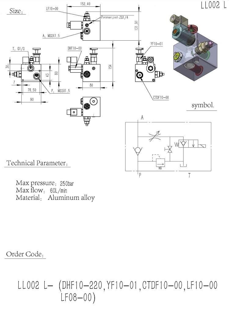 Ll002 China Supplier Cartridge Solenoid Valve Manifold Block