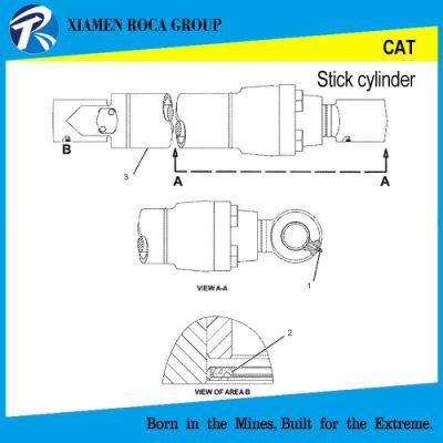 Cat 325c Excavator Cylinder 1799785 Hydraulic Cat Type Cylinder