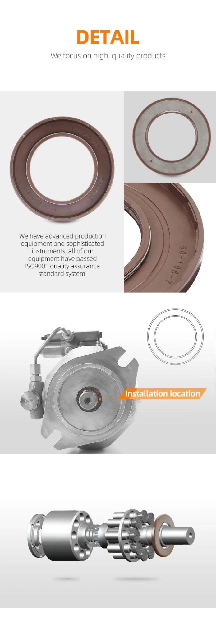 Essential Heat Bag 38*50*6 35mmx45mm and Dust 15*35*6 18 9 30 Crankshaft 1Hz Chinese Pinion Enjoy 65× 53× 12 Hydraulic Oil Seal