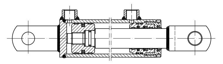 Double Acting Rotation Hydraulic Cylinder Used in Engineering