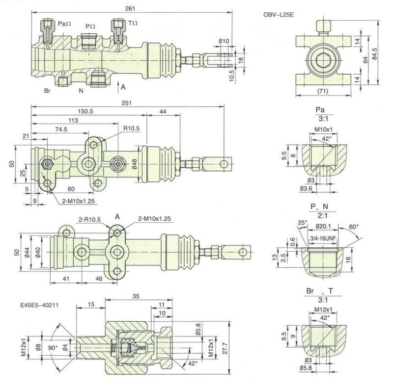 High Quality Hydraulic Directional Flow Control Valve Obv-L25e