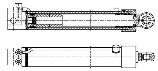 Flip Tank Hydraulic Cylinder with Hydraulic Valve for Agricultural Machinery