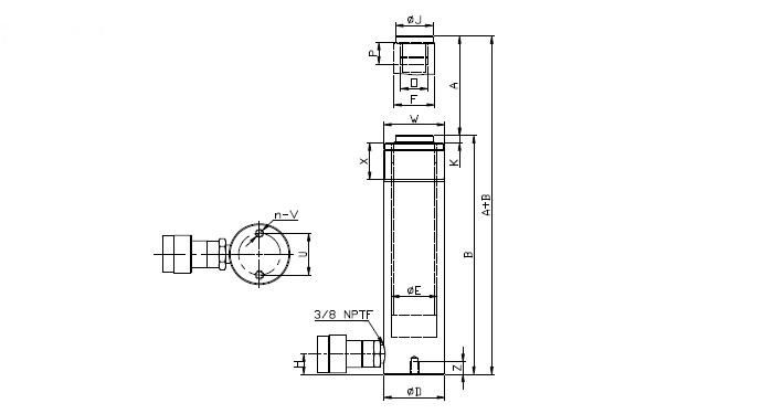 Chinese Price Single Acting Hydraulic Cylinder