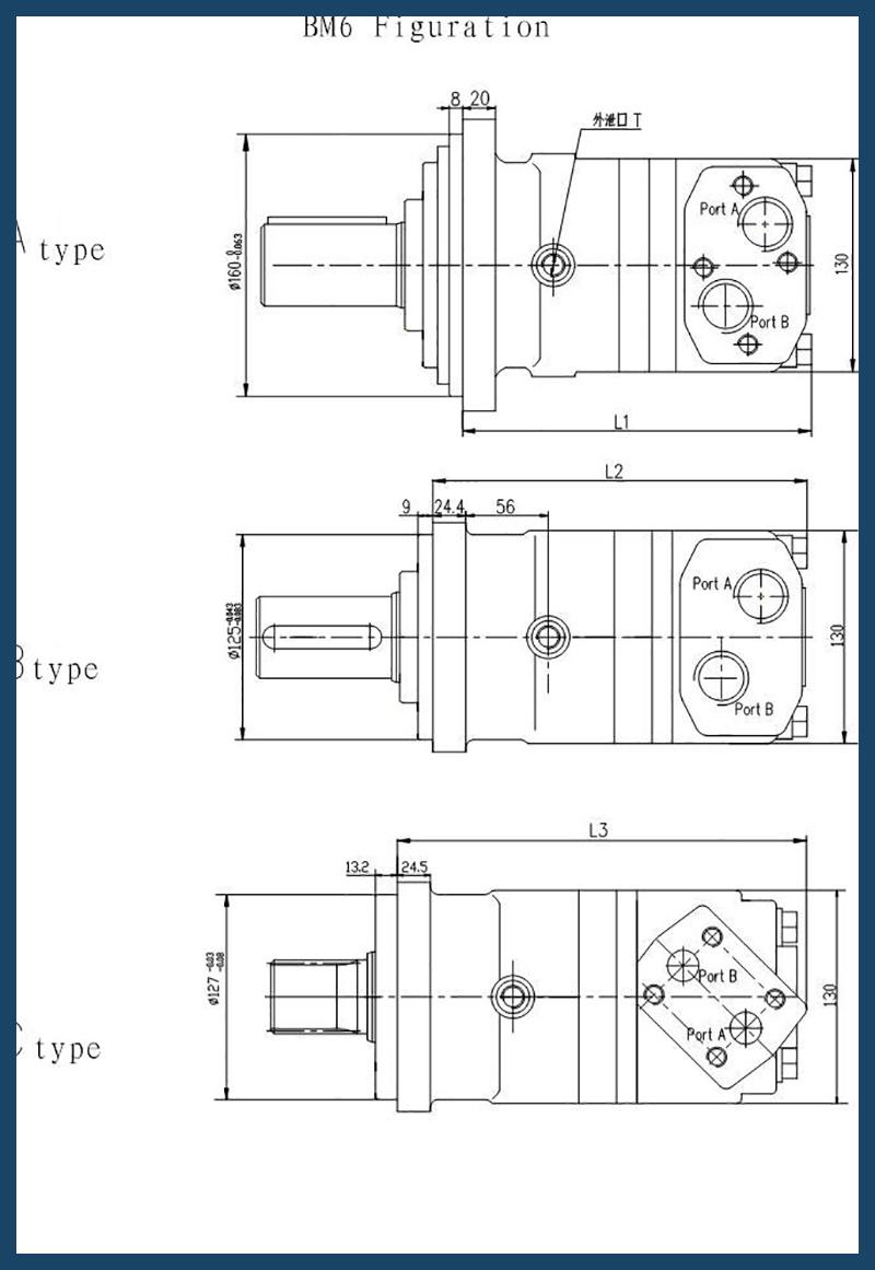 Hydraulic Orbit Motor Large Displacement 800 (CC) 6000 (6K)