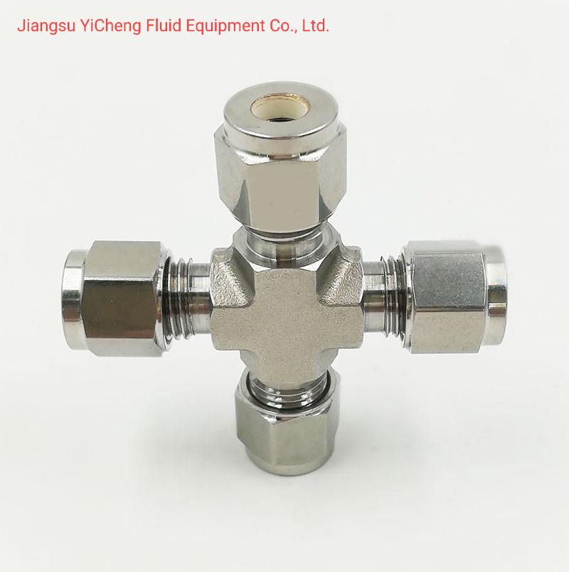 SS316 6000 Psi 1/4 Od Equal Double Ferrule Union Hydraulic Tube Fittings for Water