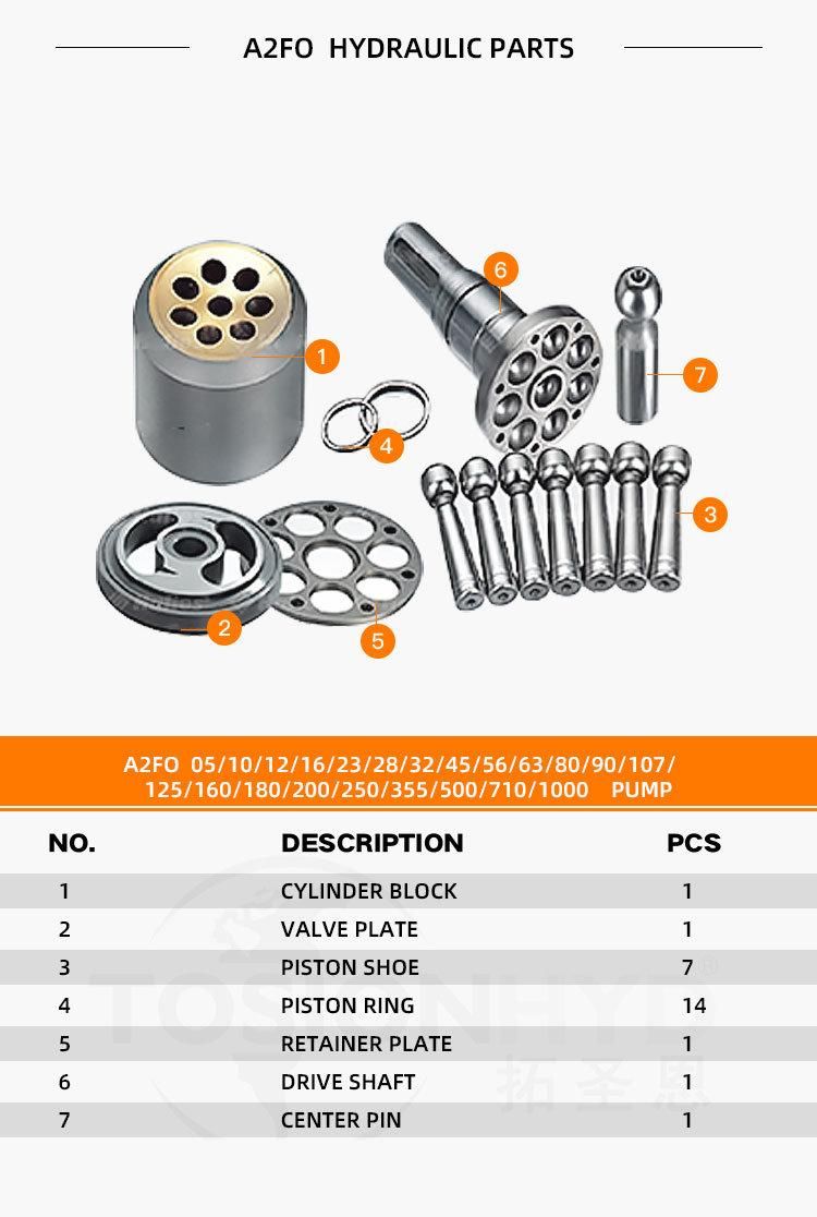 A2fo 500 Hydraulic Pump Parts with Rexroth Spare Repair Kits