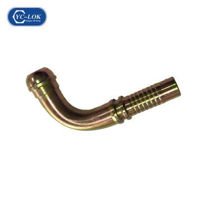 90 Degree Orfs Zined Plated Stainless Steel Swaged Hose Fitting