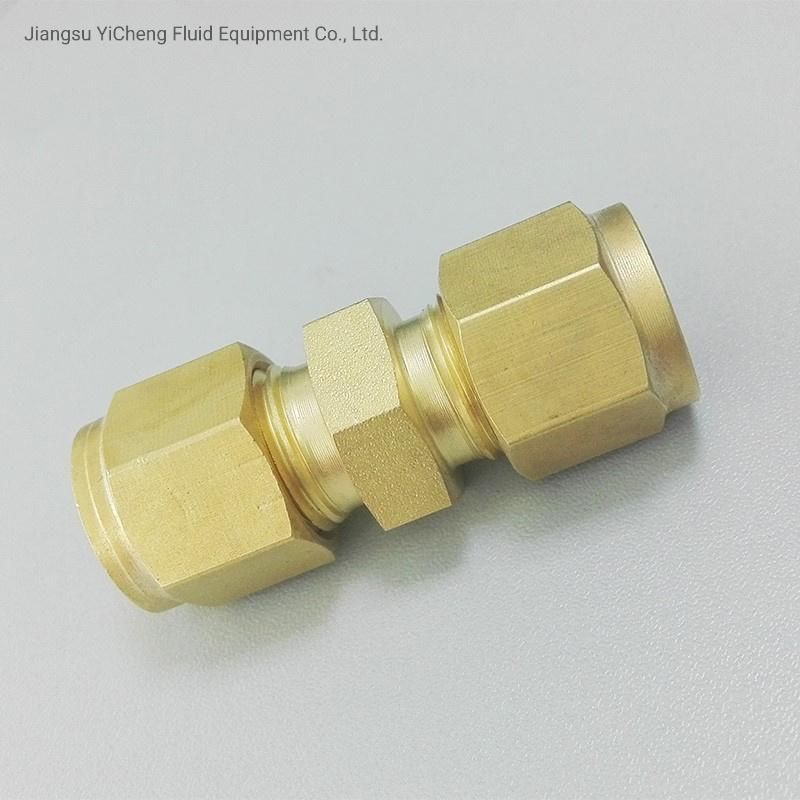 Wholesale Double Ferrule Hydraulic Tube Fittings Connector Brass Compression Union Fitting for Water