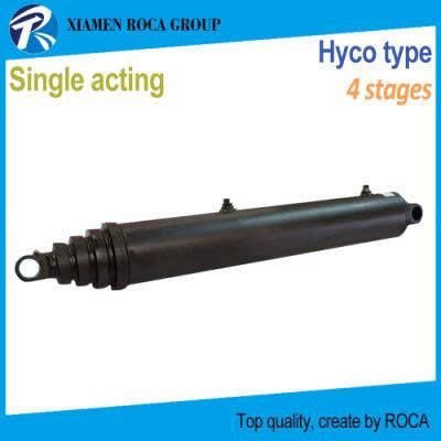 Hyco Type 4 Stages 40101-934-430t Single Acting Hydraulic Cylinder for Dump Truck Hoist