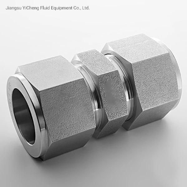 Od 38 Chinese Manufacturer SS316 Twin Ferrule Tube Compression Union Hydraulic Tube Fittings Stainless Steel Fittings