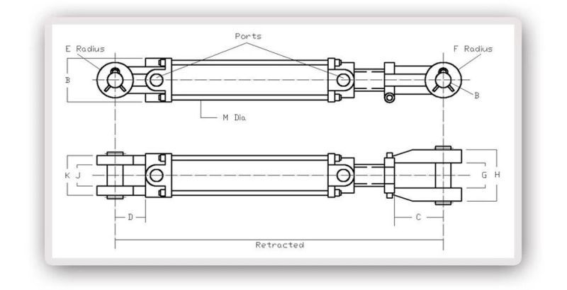 Manufacturer Supplier Hooklift Hydraulic, Mechanical Welded Cylinder for Dump Truck