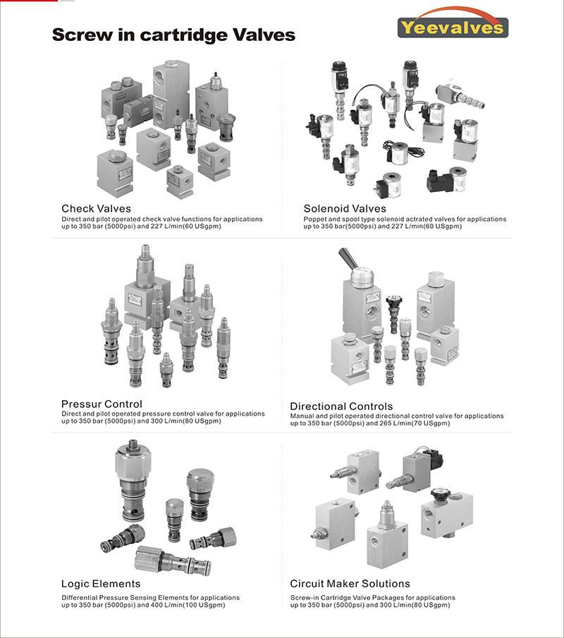 Sun Rexroth Hawe Cartridge Valve Hydraulics Cartridges Direct-Acting Relief Valve for Concrete Pump Hydraulic Parts