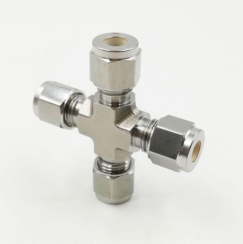 SS304 3000 Psi 1/4 Od Equal Double Ferrule Union Tube Fittings for Hydraulic