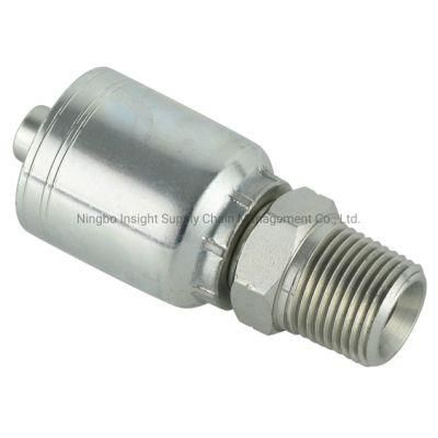 Hydraulic One-Piece BSPT/Nptf Hose Fitting