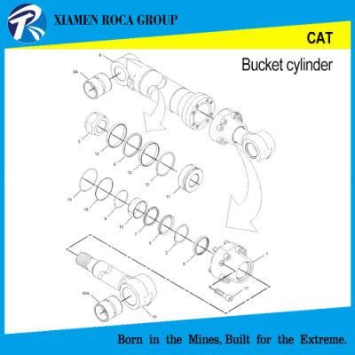 Cat 330c Excavator Cylinder 1772465 Hydraulic Cat Type Hydraulic Cylinder