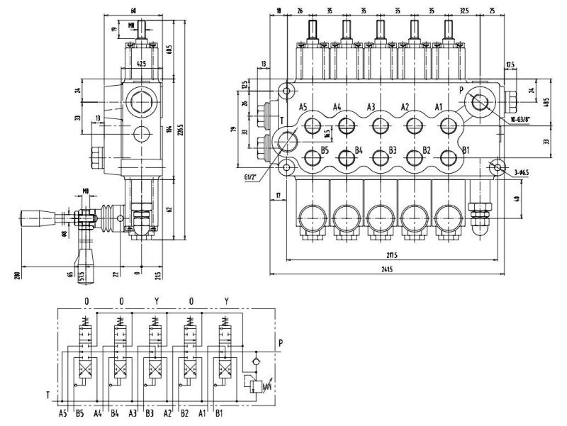 Mono Block Multi-Direction Valve with Middle/High Pressure Zda4a-F15L