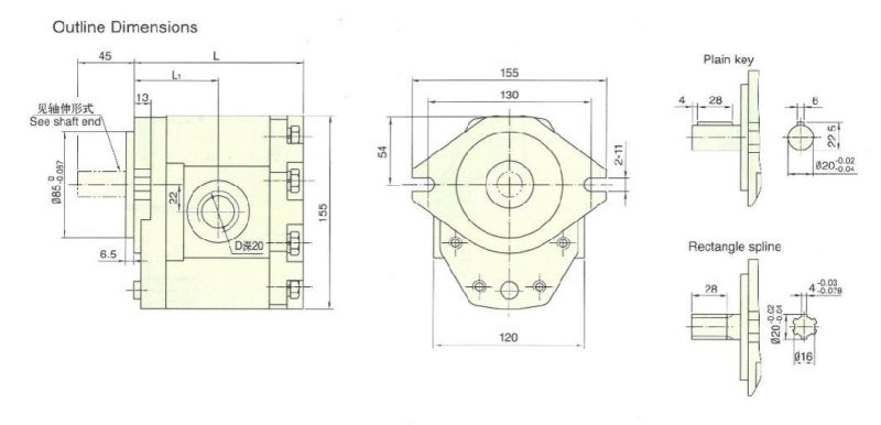 High Pressure High Strange Aluminum Hydraulic Gear Pump Cbf-E5**-Al**