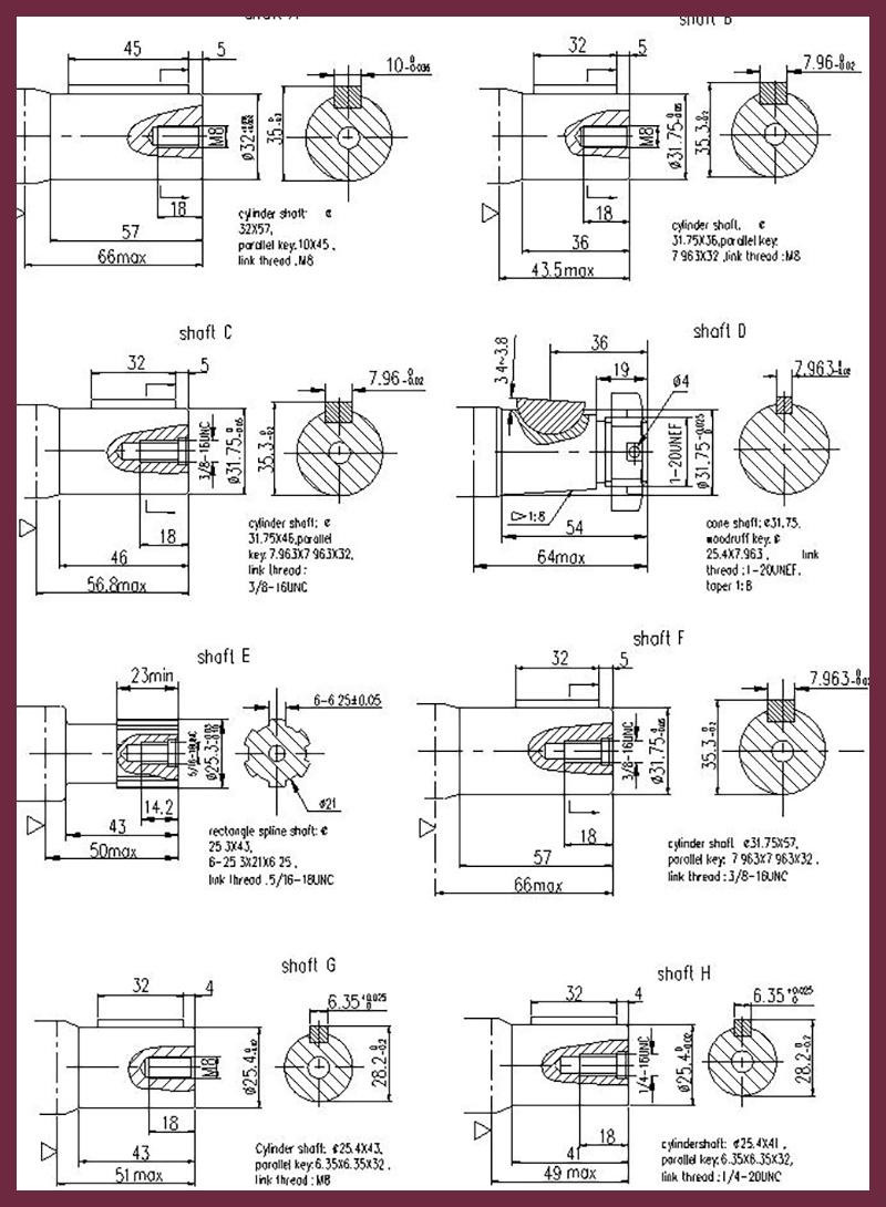 Square Flange Hydraulic Orbit Motors Repalace with Danfoss (OMS) 2000 (2K)