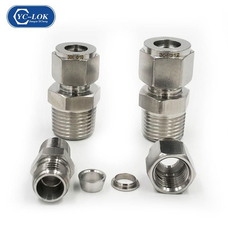 Yc-Lok Ss Straight Union Double Ferrule Hydraulic Tube Union Pipe Fittings