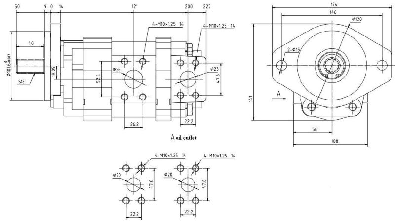 High Quality Hydraulic Gear Oil Pump Hydraulic Parts Cbtlztd-F**/F**-Afq