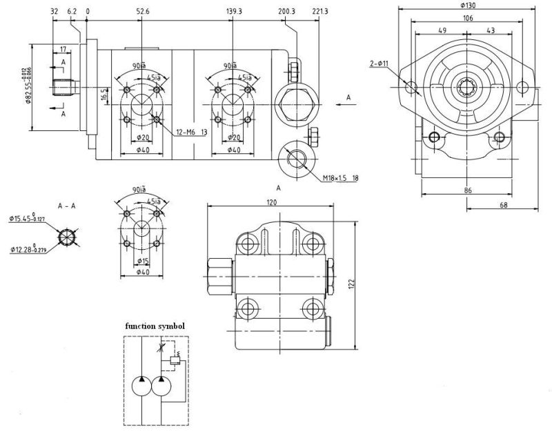 High Quality Hydraulic Power Unit Hydraulic Gear Double Pump Cbwl/Fb-D308/E316-Afql