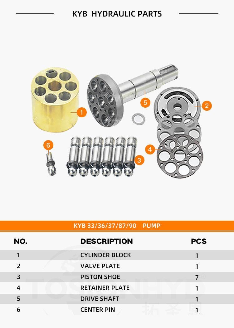 Kyb33 Kyb36 Kyb87 Kyb90 Hydraulic Pump Parts with Kayaba Spare