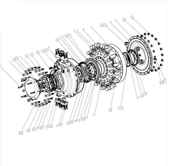 Made in China Replace Hagglunds Motor Drives Ca 50/70/100/140/210 CB 280/400/560/840 Radial Piston Hydraulic Motor