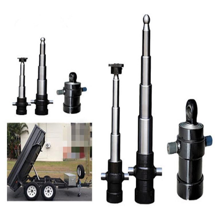 Heavy Duty Long Stroke Multi Stage Single Acting Hydraulic RAM Cylinders for Dump Truck Trailer