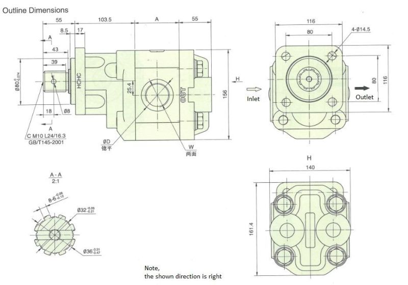 High Quality Hydraulic Power Unit Hydraulic Gear Pump Cbgtc2***-Blh*