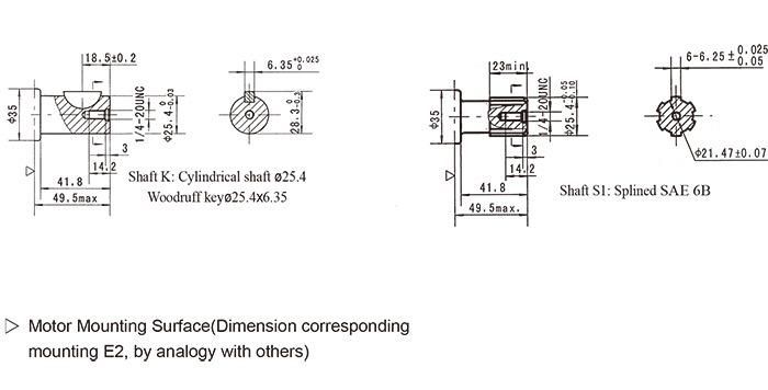 Hydraulic Drive Motor BMS Transmission Engines 4 Bolt Rhombus 14 Teeth Spline