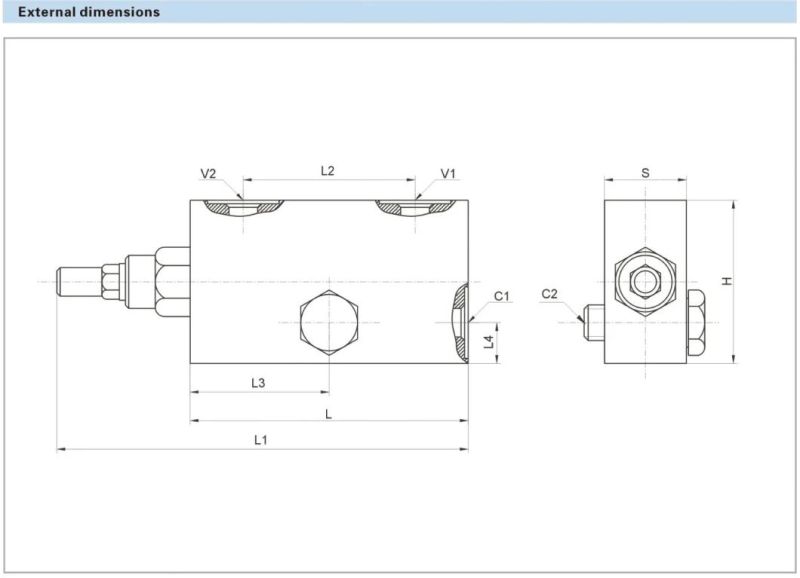 Mobile Hydraulic Valves Single Overcentre Valves Flangeable by Screw