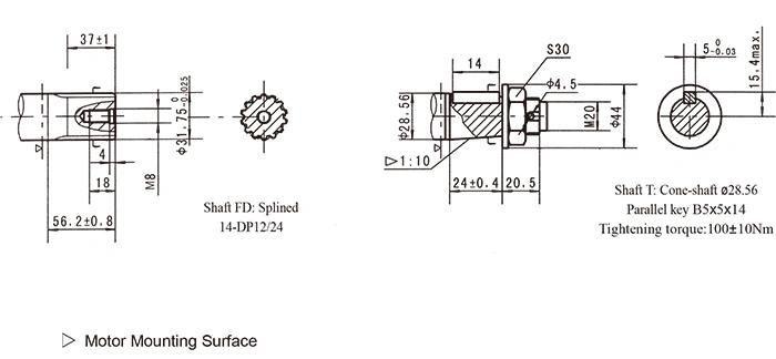 Bmph-315-H4-H-S-B Patriot Motor - SAE" a" 4-Bolt, 1" Parallel. 40 Dia Crosshole, 7/8-14 SAE