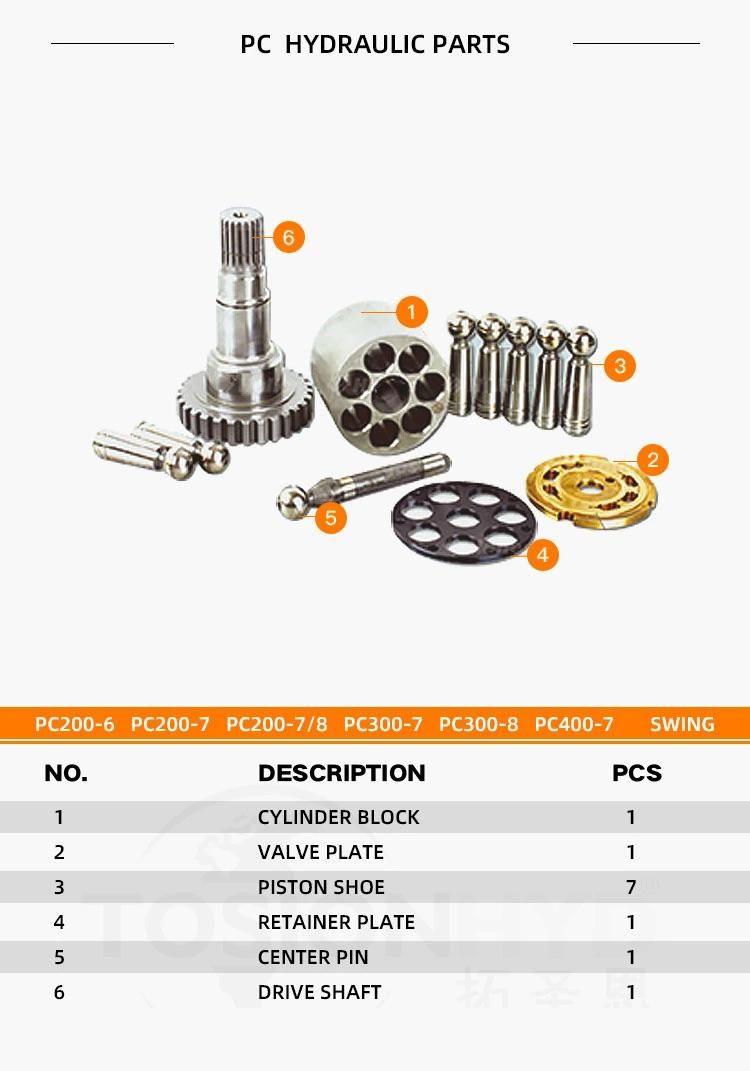 Hpv220-8 Hydraulic Swing Motor Spare Parts Excavator Parts with Komatsu