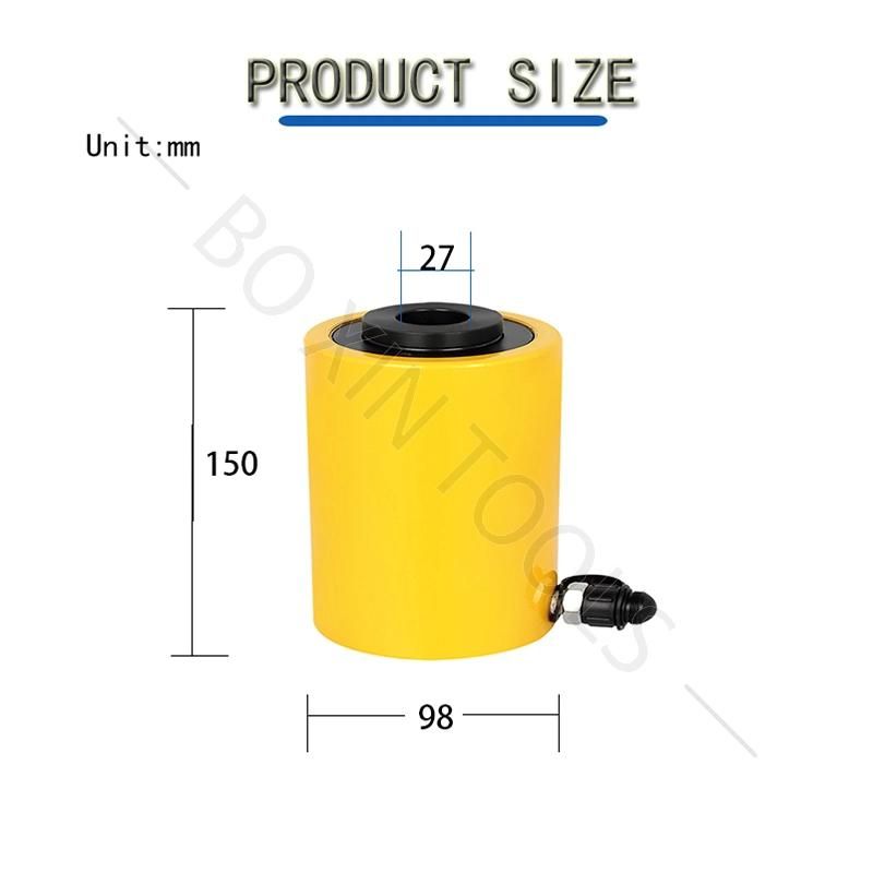 Bo Xin 20 Ton 50mm Stroke Hydraulic Hollow Plunger Cylinder