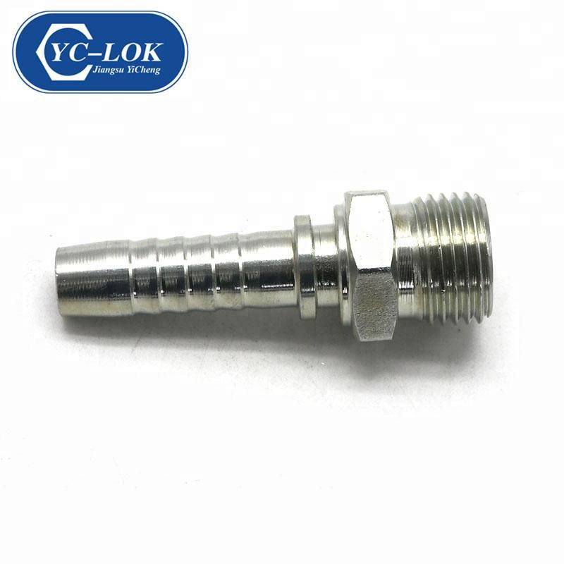 Carbon Steel Male Reusable Hydraulic Hose Fitting