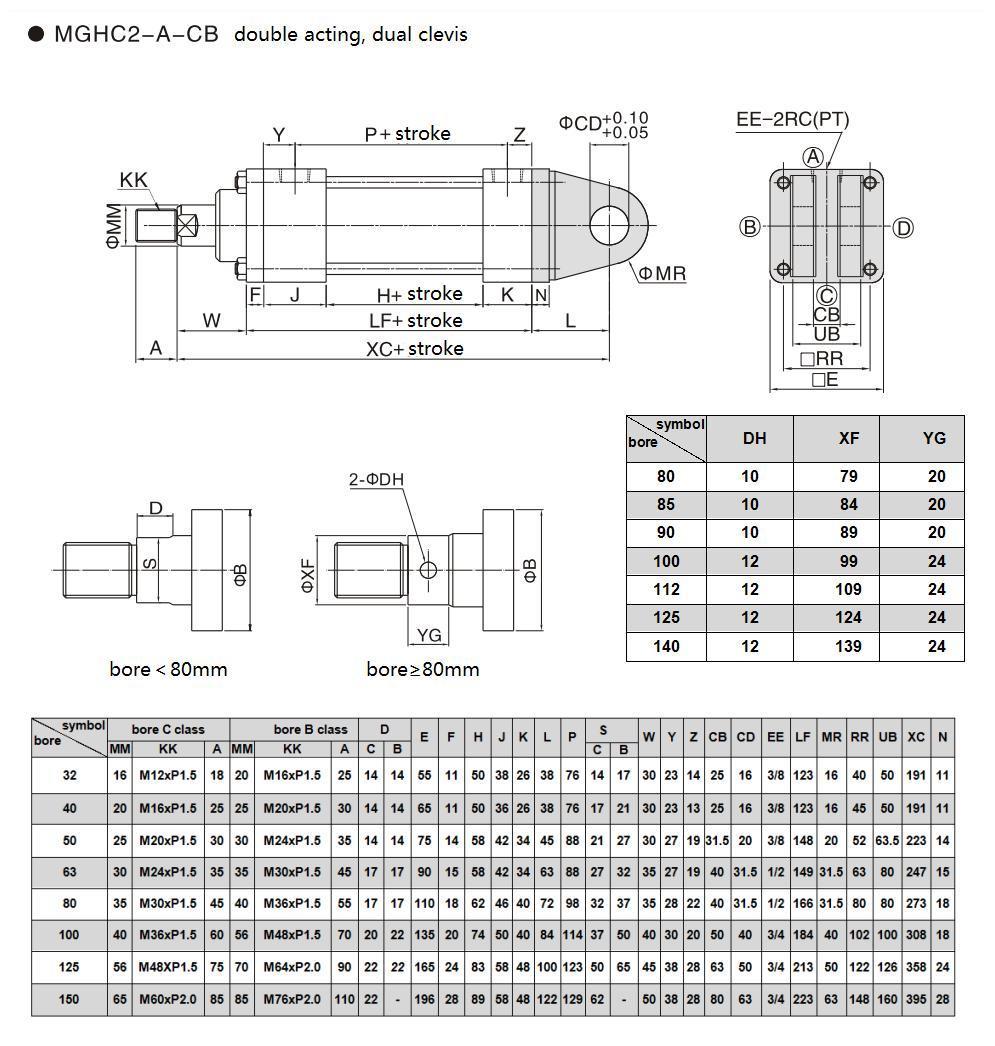 Jufan Inductive Tie-Rod Cylinders-Mghc2-La