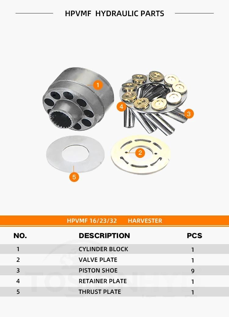 Hpvmf 16/23 T23c T28c/T30c/T37c Hpvmf16 Hpvmf32 Harvester Hydraulic Pump Parts with Kubota