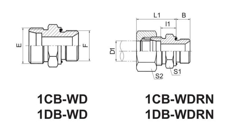 DIN Fittings in Stock 1c9 2c9 AC Bc Cc 1CB/1cm...Fittings