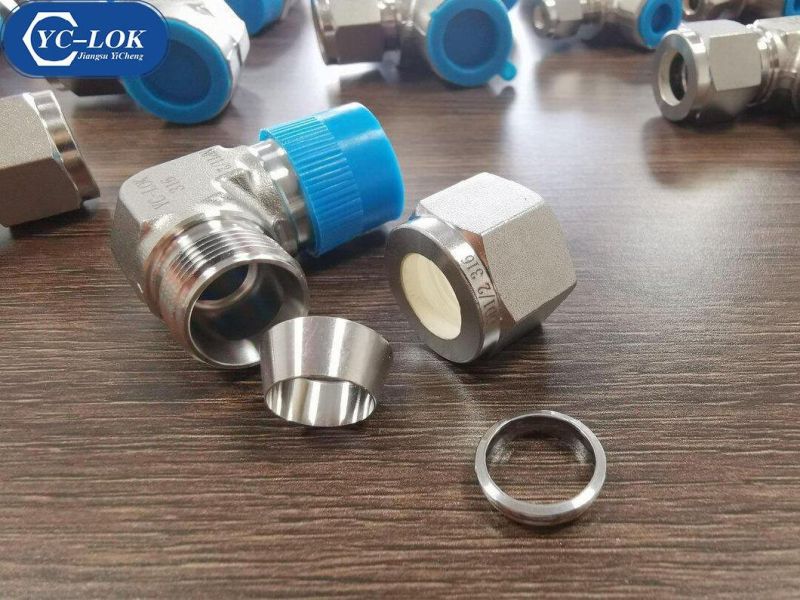 Yc-Ue Stainless Steel Union Elbow Swagelok Changeable Hydraulic Tube Fittings