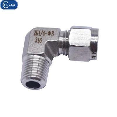 Yc-Me Stainless Steel Male Elbow Hydraulic Tube Connectors