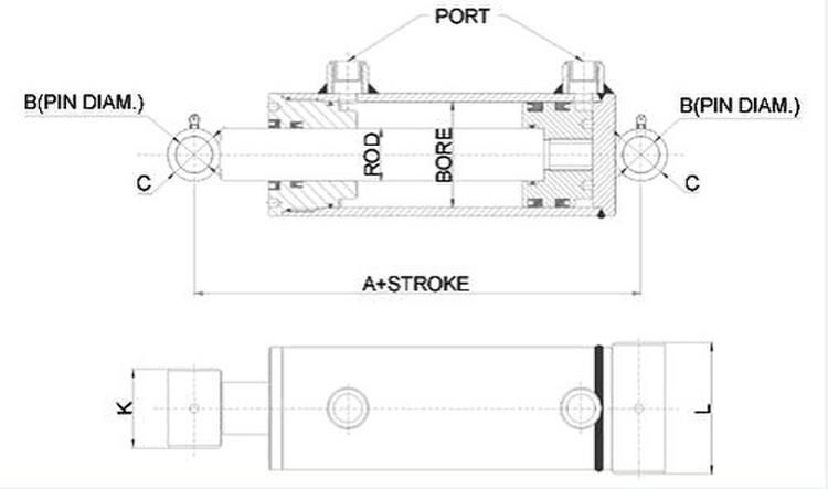 3000psi Customized Buffer Hydraulic Cylinder Used by Garbage Truck