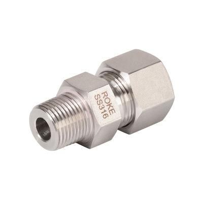 SS316/304 Light 6L-42L Single Ferrule Fittings NPT/Rt Male Thread Connector