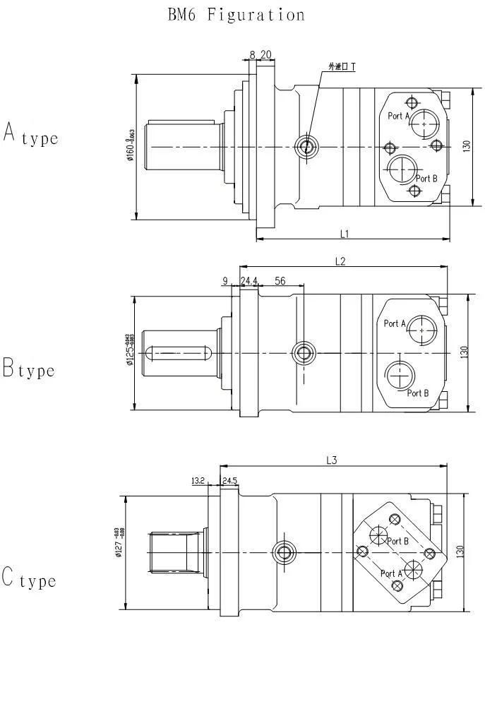 Hydraulic Motor at Max Speed 700rpm Bm6-310 Charlynn Design