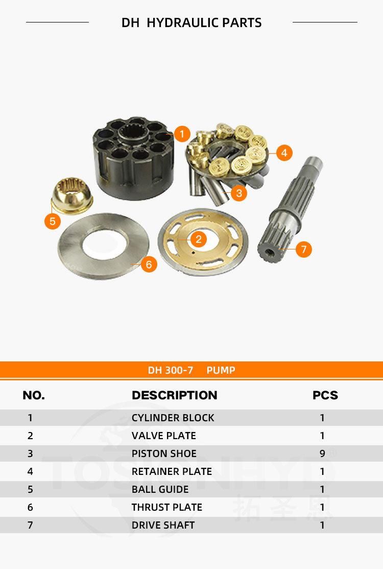 Dh370 Hydraulic Swing Motor Spare Excavator Parts with Daewoo