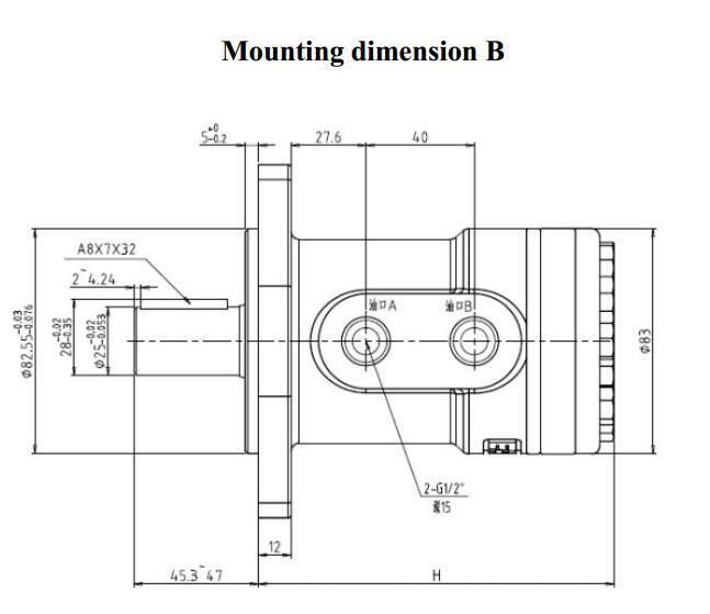 Jining Eaton Jh/Js/Ja Hydraulic Motor Replace Char-Lynn H (101) and S (103) Orbital Motor