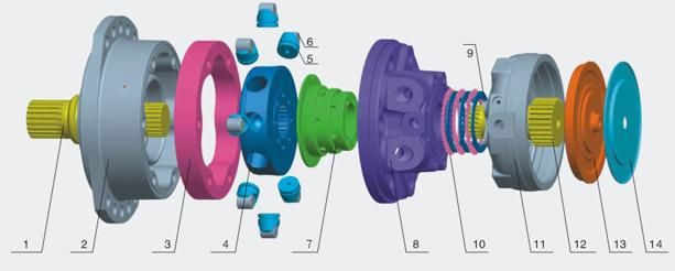 Hydraulic Motor Parts Rotor Group for Ms02, Ms05, Ms08, Ms11, Ms18