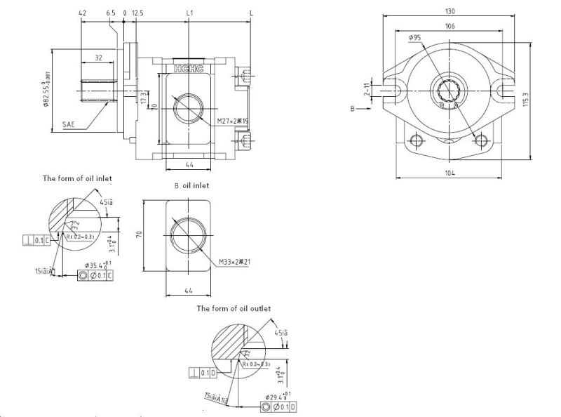 High Pressure Hydraulic Gear Pump Cbhv-F**-Al*