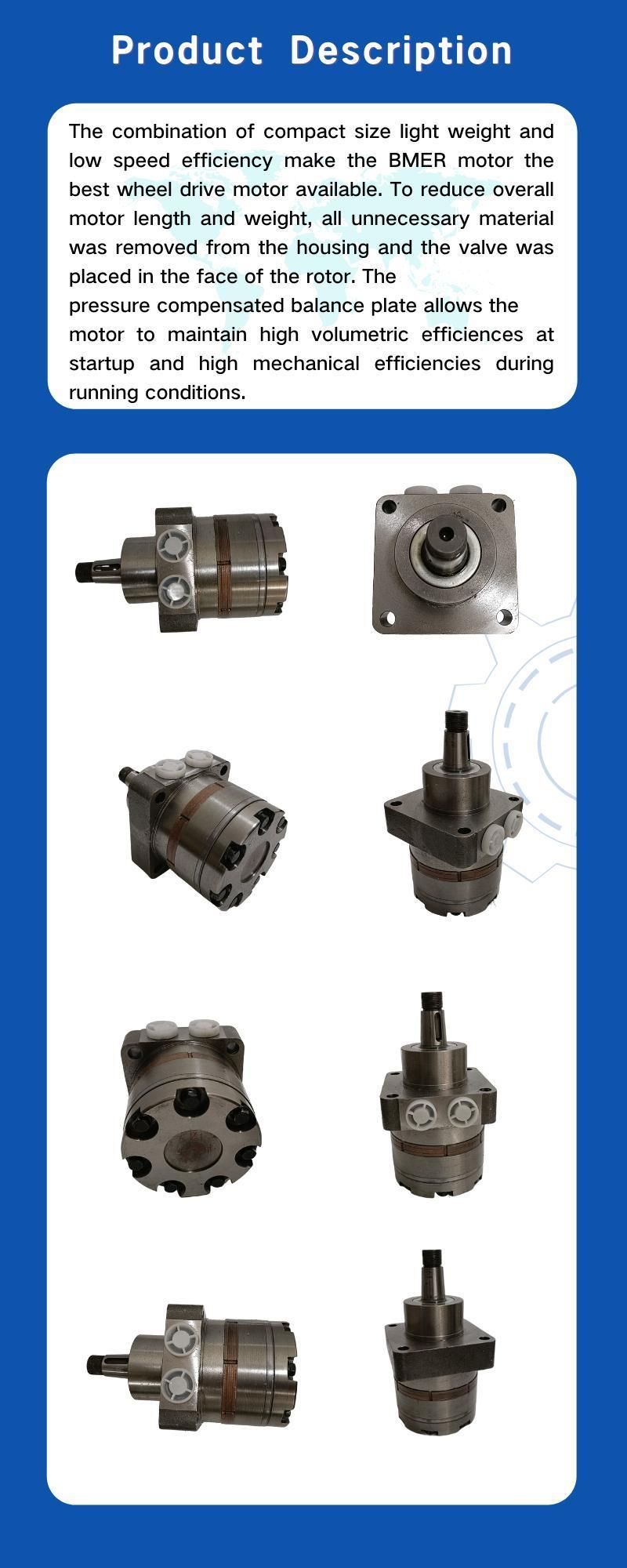 Roller Bearing Valve in Rotor Design Short Length Hydraulic Orbit Motor Bmer